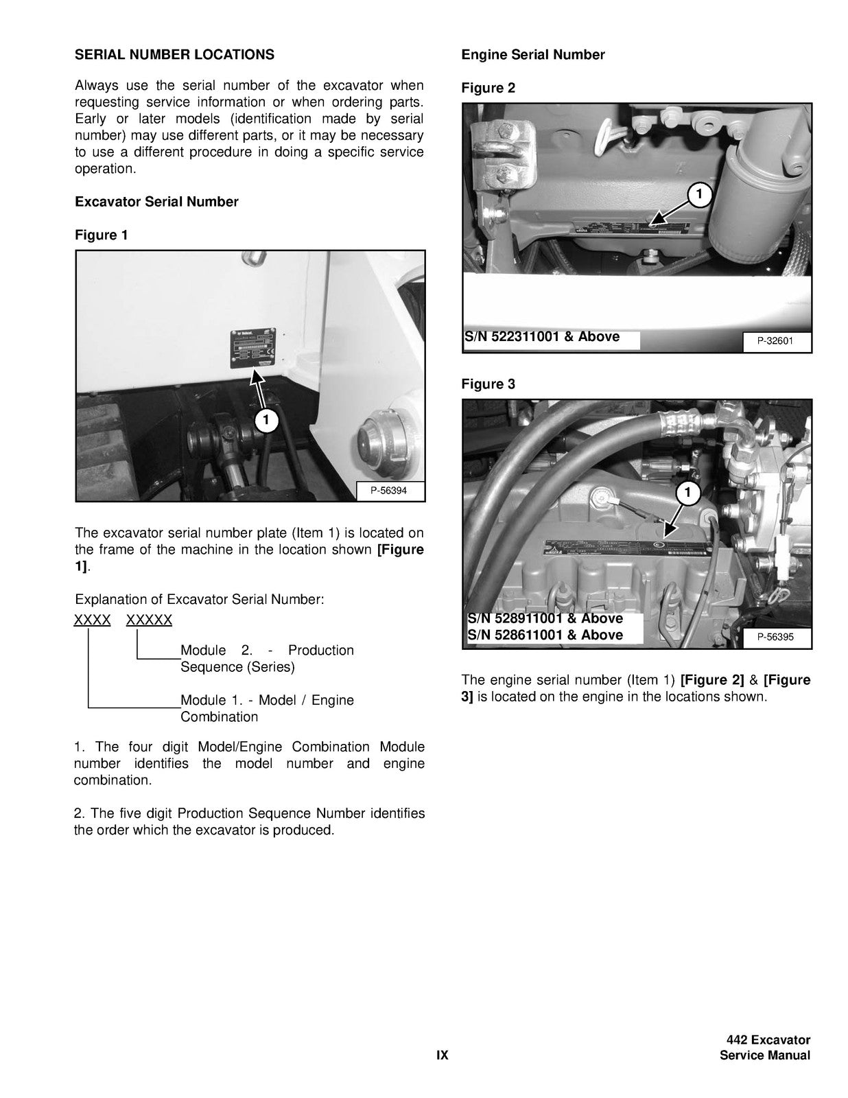 BOBCAT 442 Mini Excavator Service Manual SN 522311001 Up, FOLDOUTS