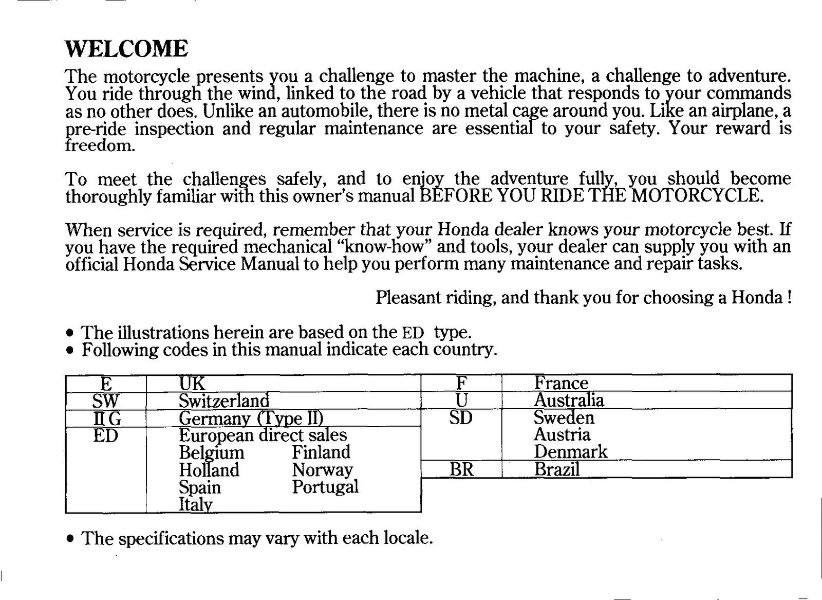 HONDA CBR1100XX Motorcycle Owners Manual 1998 - BOUND - COVERS - XL FOLDOUTS