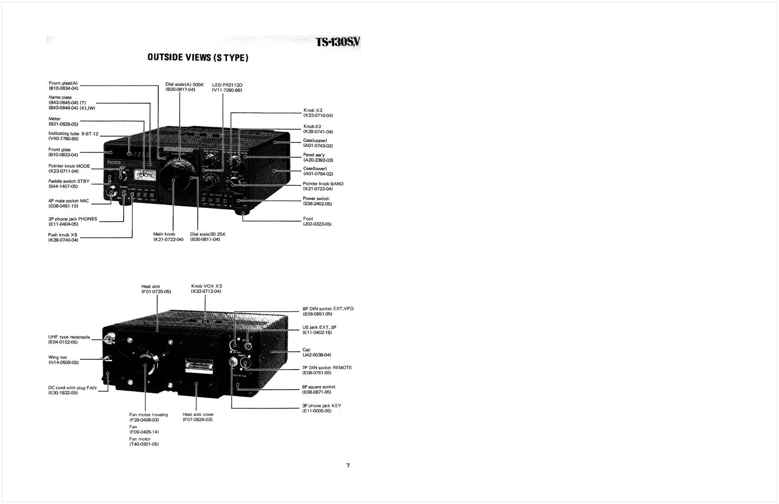 KENWOOD TS-130S TS-130V VFO-120 AT-130 Transceiver Service Manual, FOLDOUTS