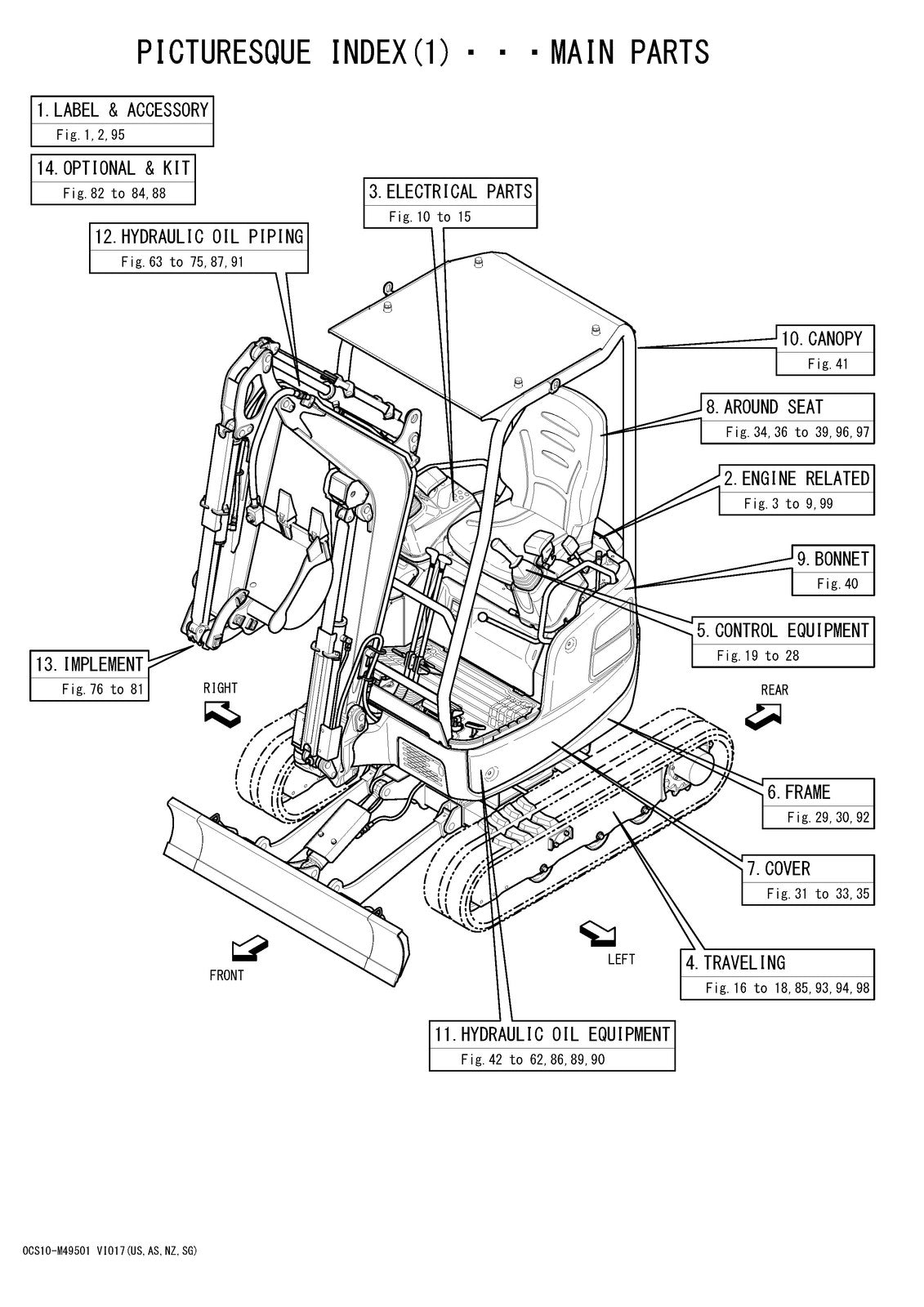 YANMAR ViO17 Excavator Parts Catalog Manual - STEEL WIRE BOUND - TOUGH COVERS