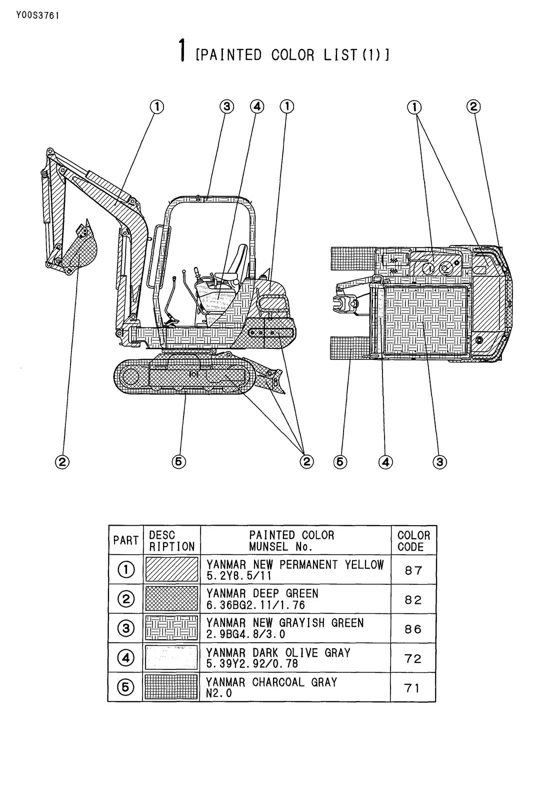 YANMAR B22-2B Excavator Parts Catalog Manual 2012 - WIRE BOUND - TOUGH COVERS