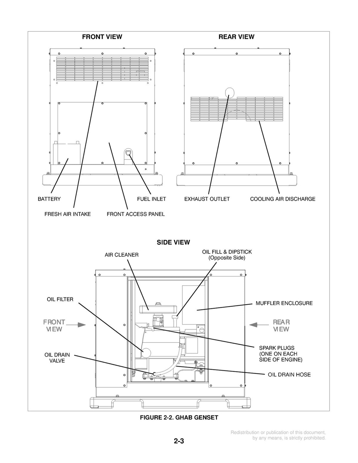 ONAN GHAB Genset Operators Manual 2002 - STEEL WIRE BOUND - PROTECTIVE COVERS