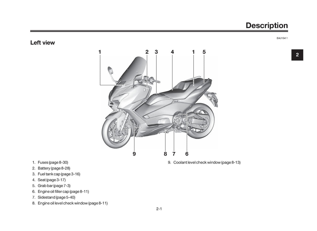 YAMAHA TMAX XP560 XP560D Motorcycle Owners Manual - WIRE BOUND - TOUGH COVERS