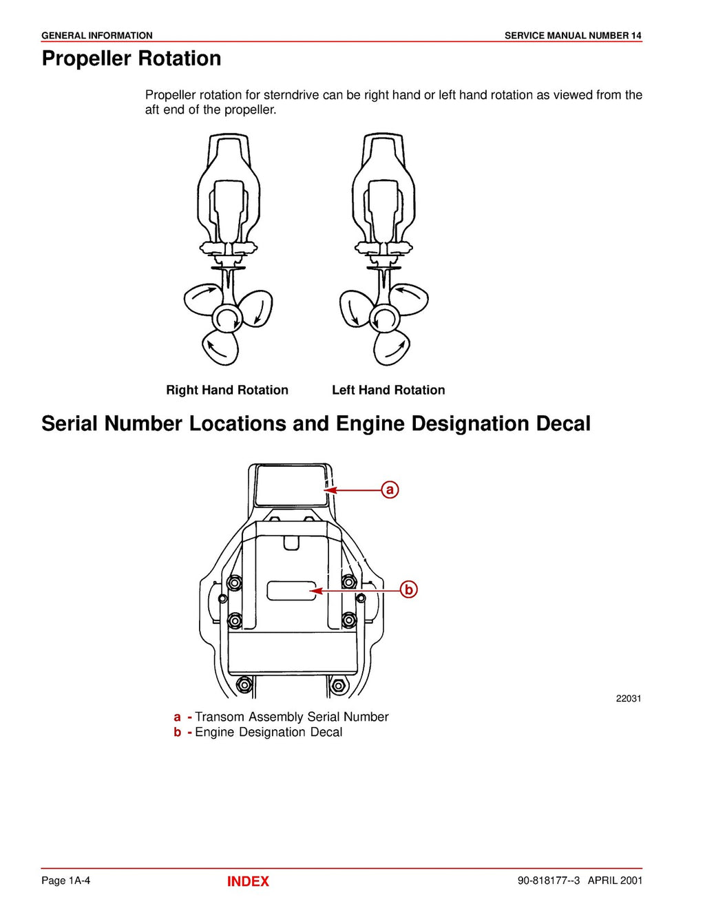 MERCURY Mercruiser #14 Sterndrive Units Alpha One Generation II SERVICE MANUAL