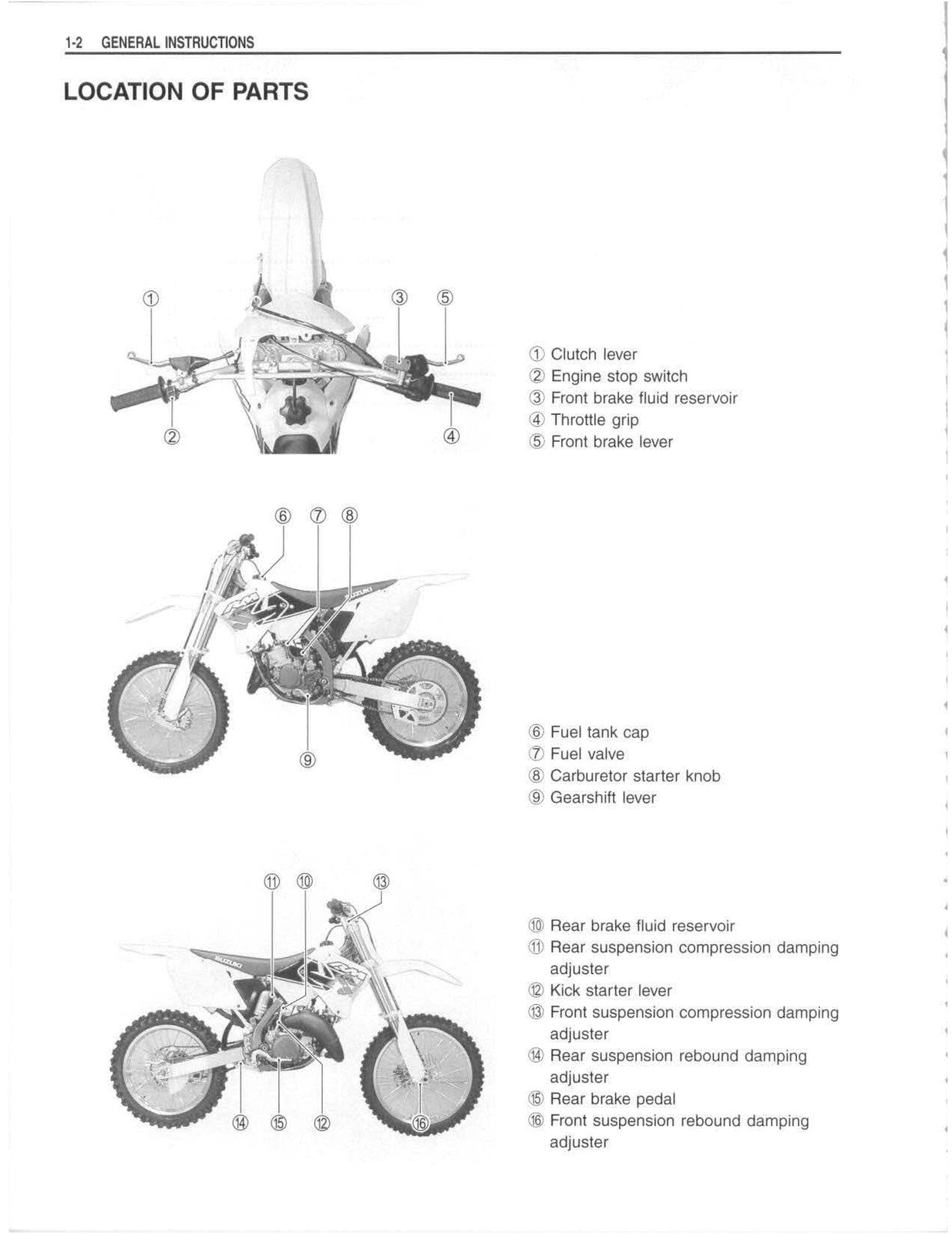 SUZUKI RM125 Owners Service Manual 2001 - STEEL WIRE BOUND - PROTECTIVE COVERS