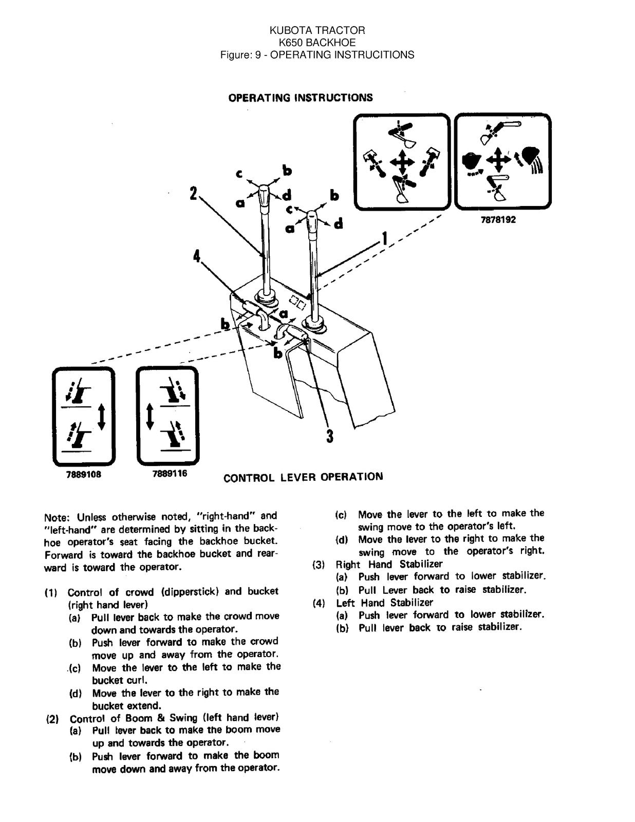 KUBOTA K650 Backhoe Assembly And Maintenance Manual - WIRE BOUND - TOUGH COVERS