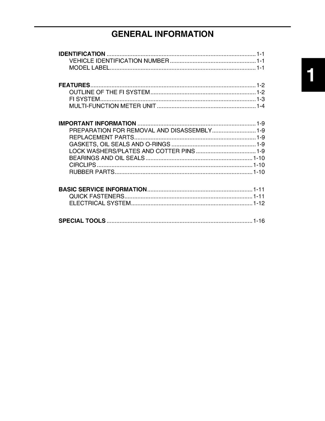 YAMAHA FZ-07 FZ07F FZ07FC Motorcycle Service Manual 2015, FOLDOUTS