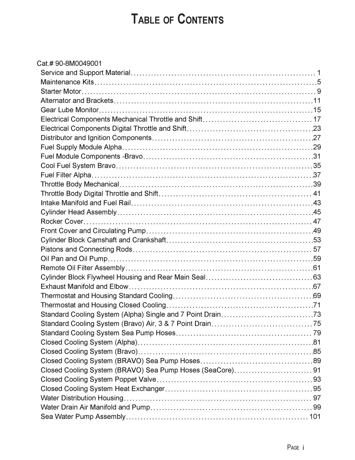 MERCURY MerCruiser 5.0 & Verado 200-400R Parts Service Operators Manual BUNDLE