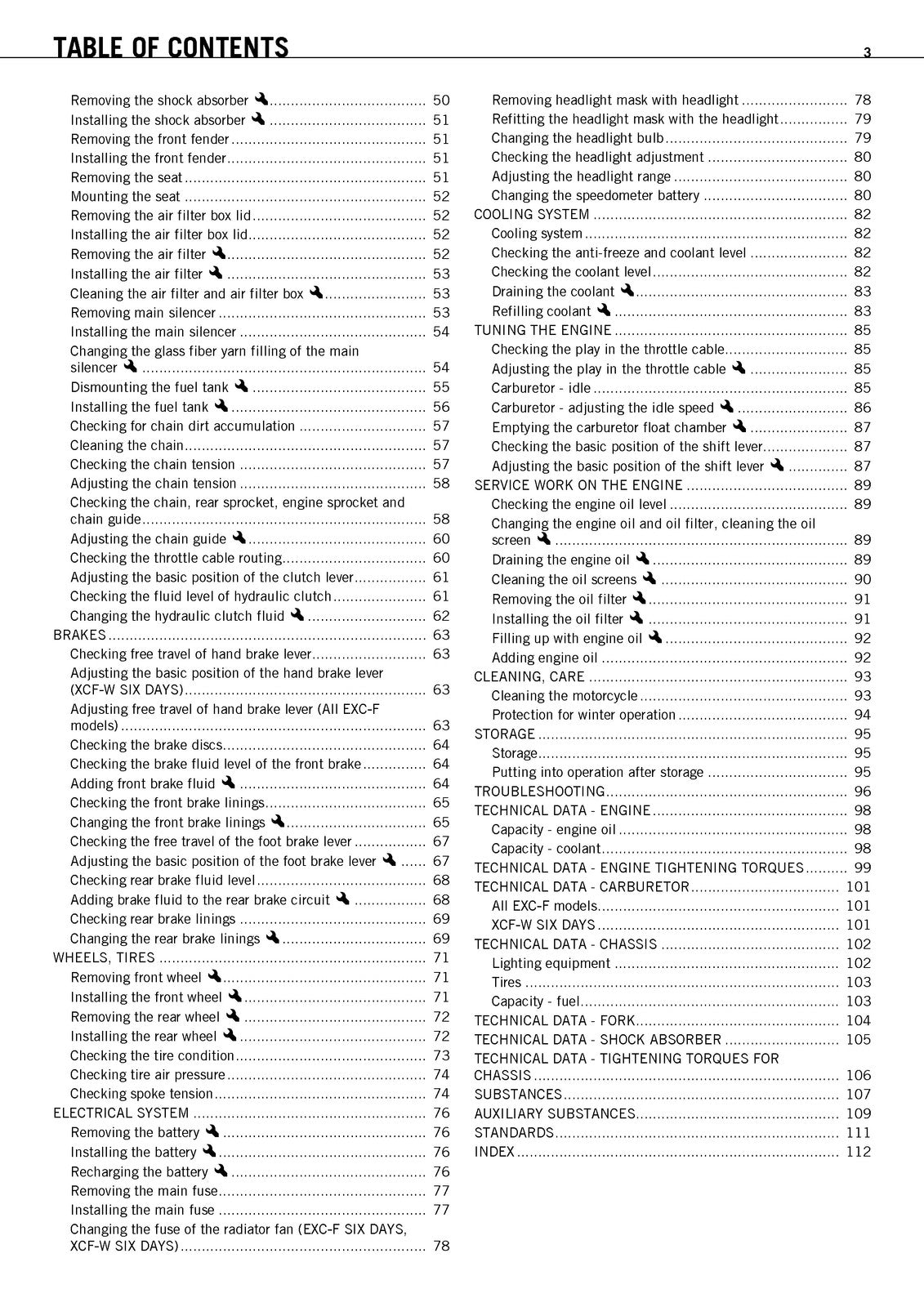 KTM 250 EXC-F EU Factory Edition AUS SIX DAYS XCF-W Owners Manual 2011 - BOUND