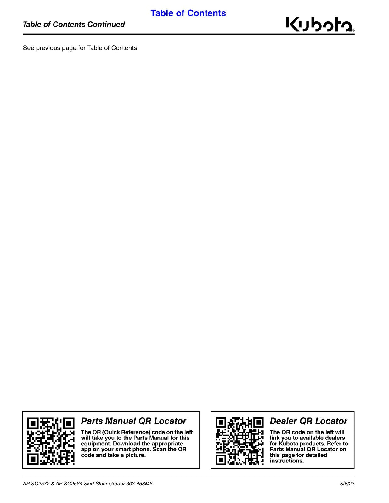 LAND PRIDE SG25 Series Skid Graders Operators Manual - WIRE BOUND - TOUGH COVERS