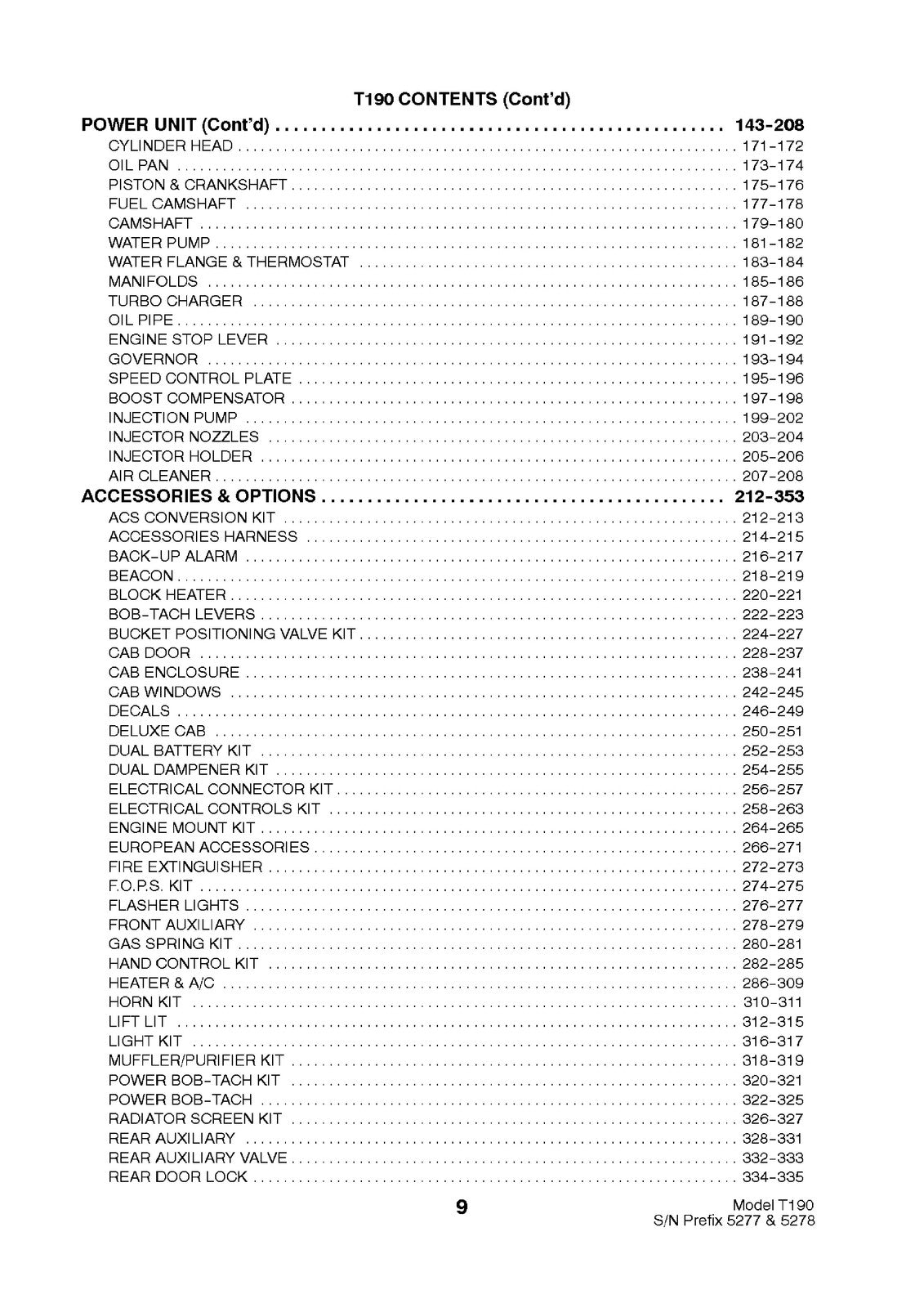 BOBCAT T190 Parts Manual 2004 SN 527711001 Up - STEEL WIRE BOUND - TOUGH COVERS