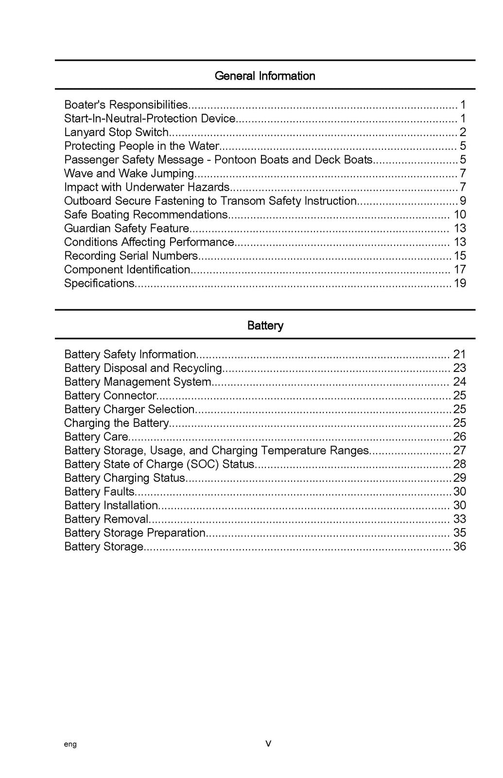MERCURY Avator 75e Electric Outboard Operators Manual 2023 - WIRE BOUND