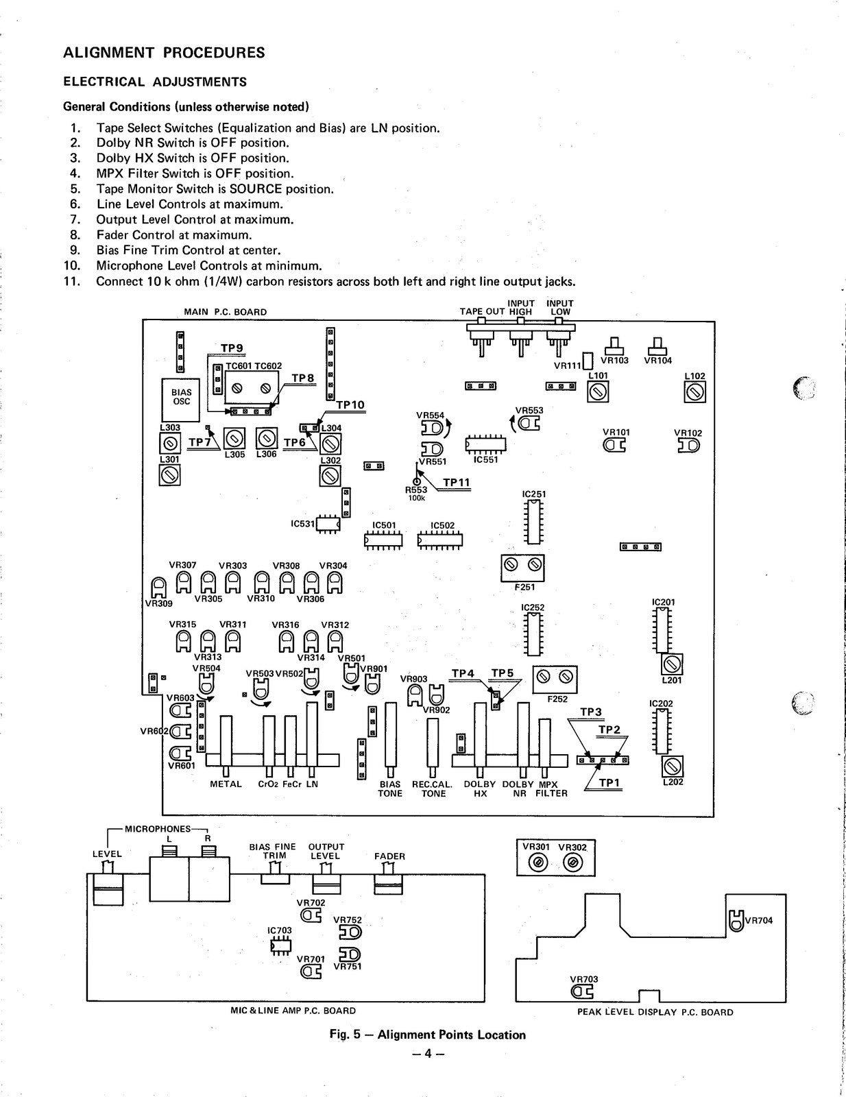 HARMAN KARDON HK400XM Stereo Cassette Deck Technical Manual, FOLDOUTS