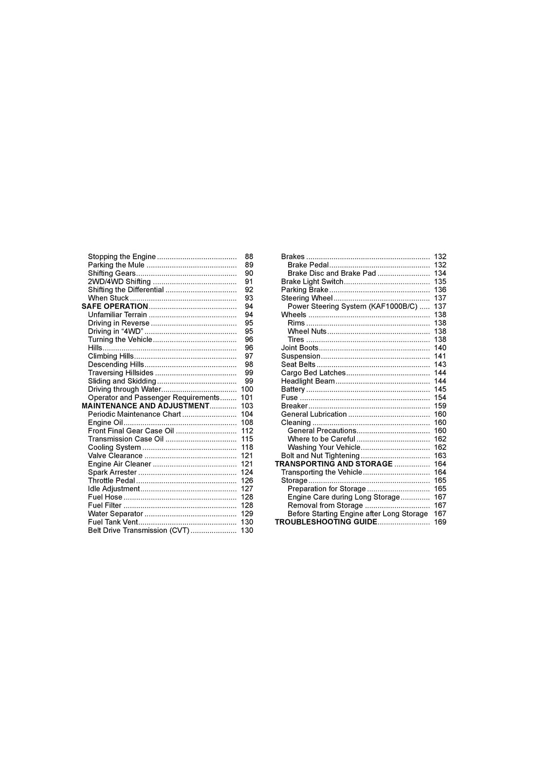 KAWASAKI Mule PRO-DXT Utility Vehicle Owners Manual 2017 - WIRE BOUND - COVERS
