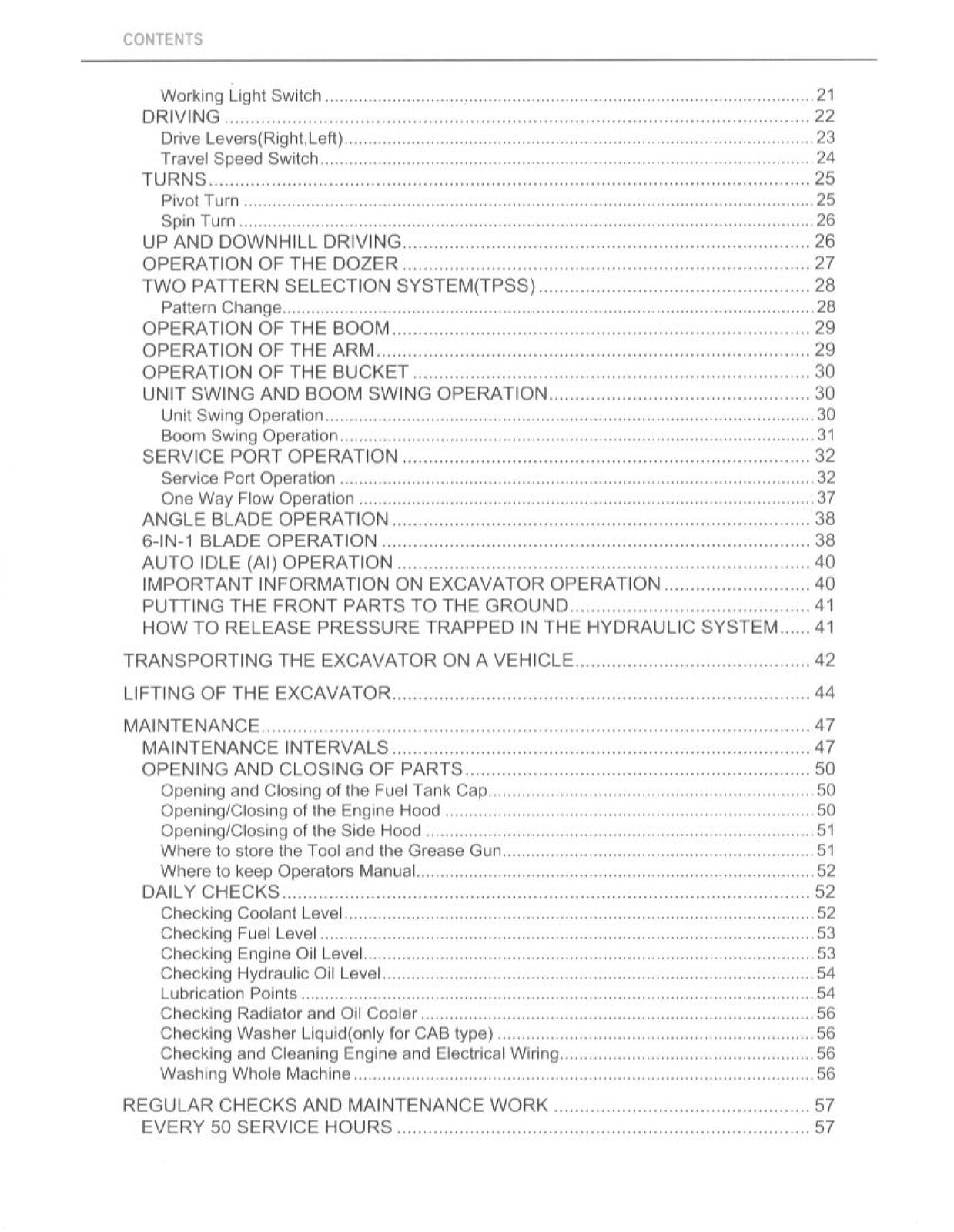 KUBOTA KX121-3 KX161-3 U45 OPERATORS MANUAL - WIRE BOUND PROTECTIVE COVERS