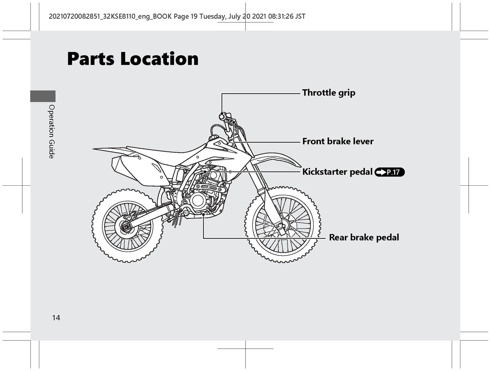 HONDA CRF150RB Motorcycle Owners Manual 2021 - STEEL WIRE BOUND - TOUGH COVERS