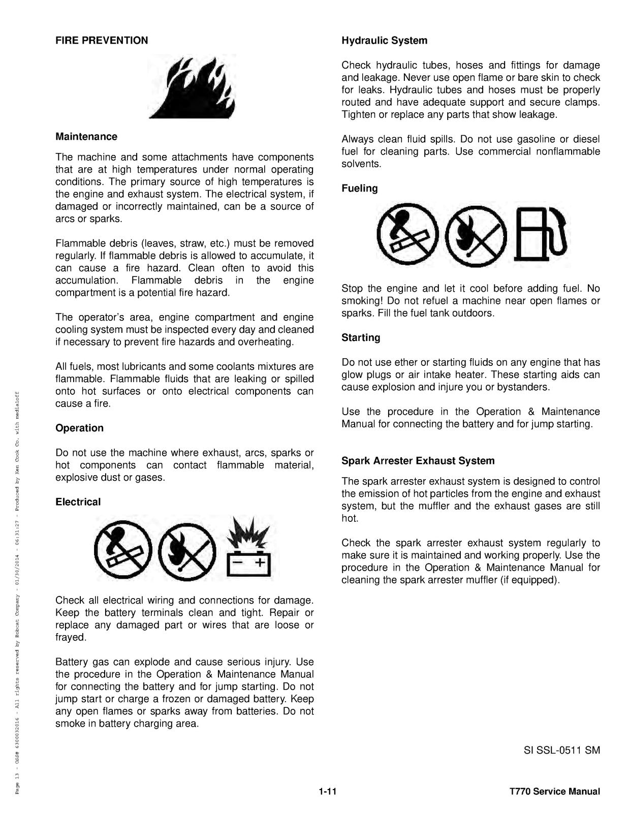 BOBCAT T770 Compact Track Loader Service Manual SN A3P811001 Up 2013, FOLDOUTS