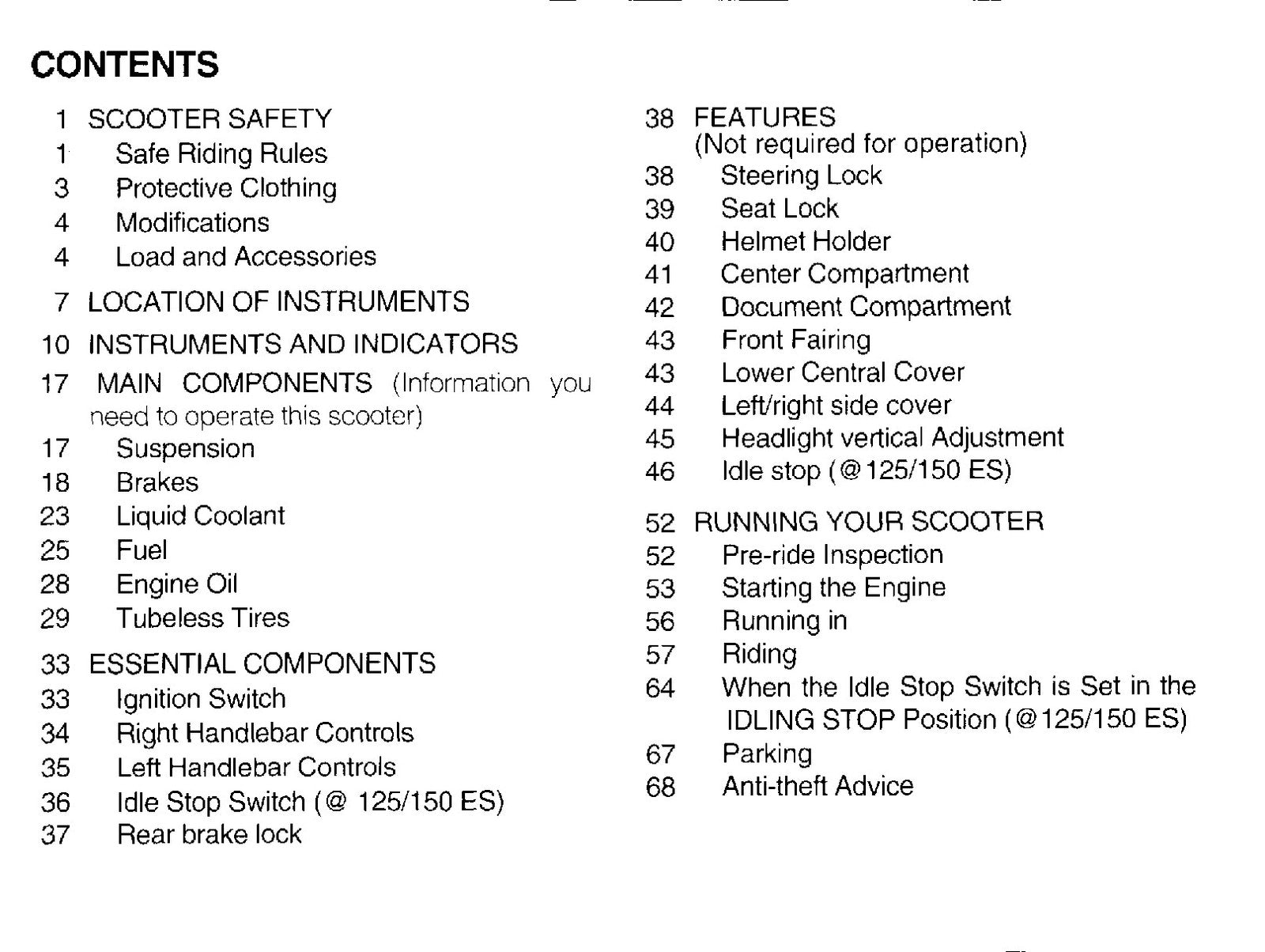 HONDA  125150  125150 ES Owners Manual 2001 - STEEL WIRE BOUND - TOUGH COVERS