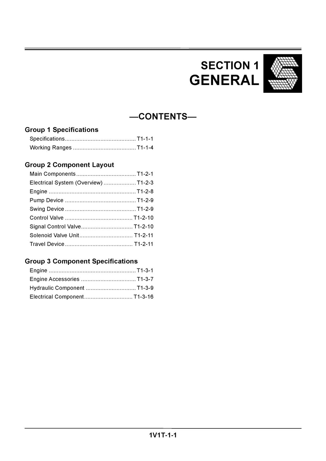 HITACHI ZAXIS 200-3 240-3 270-3 Class Technical Service Manual - WIRE BOUND