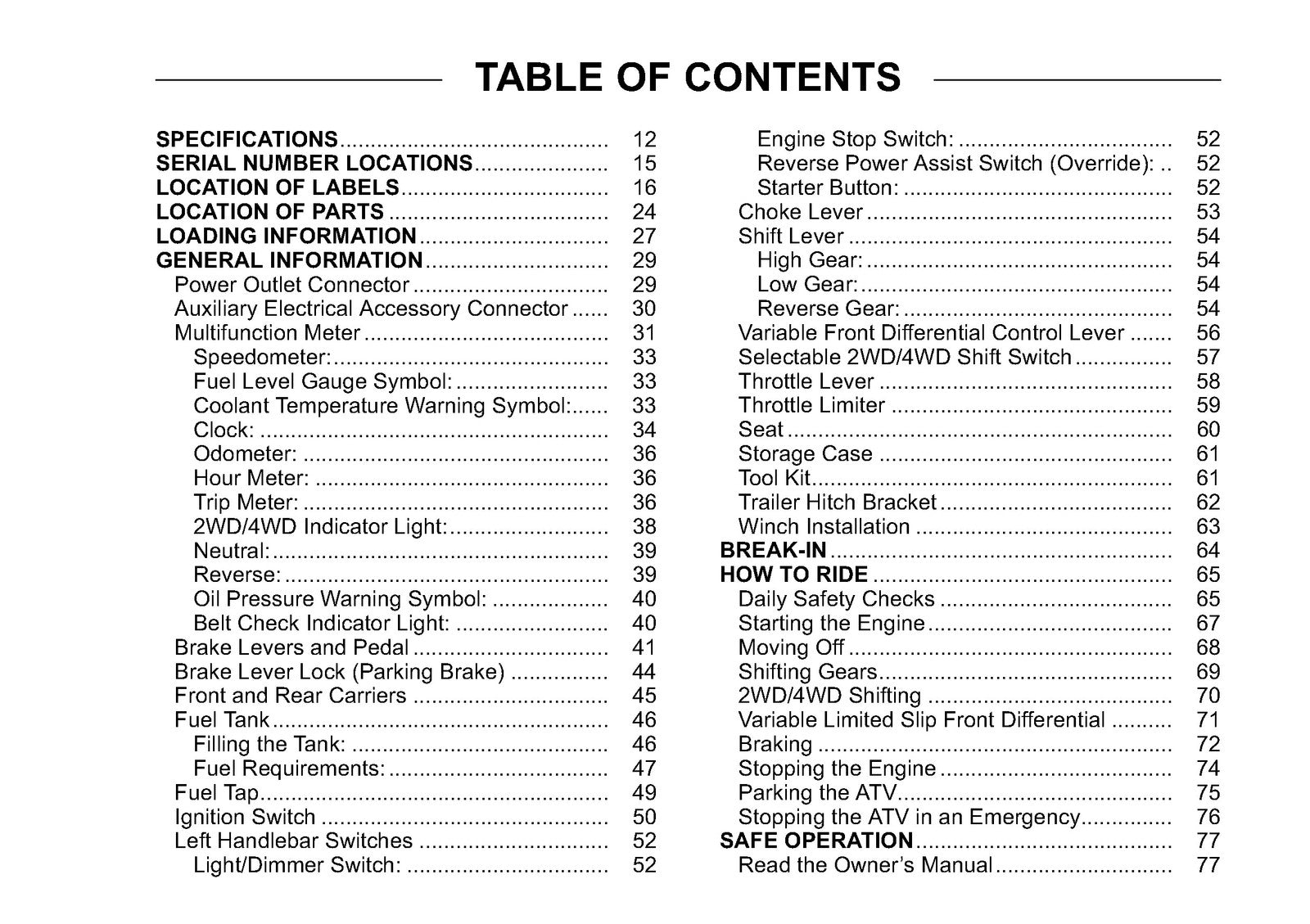 KAWASAKI KFX50 ATV Owners Manual 2008 - STEEL WIRE BOUND - PROTECTIVE COVERS