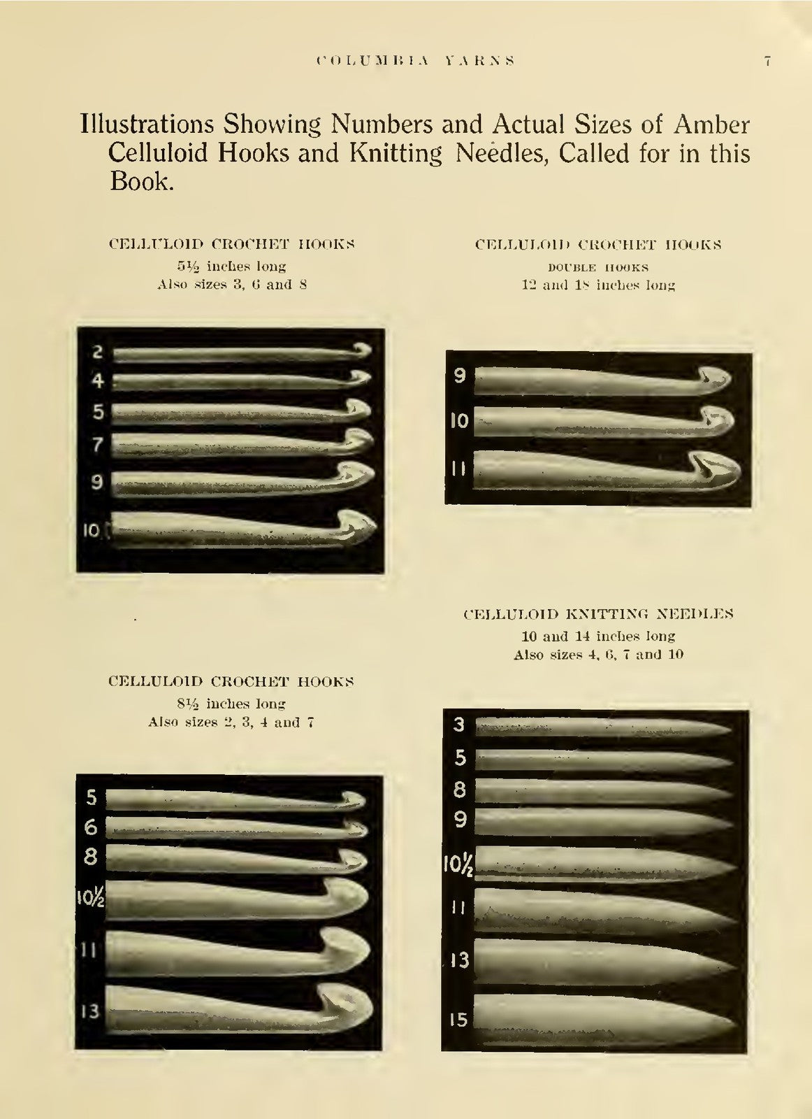 COLUMBIA Book Of Yarns Knitting And Crocheting Manual 1915 - WIRE BOUND - COVERS