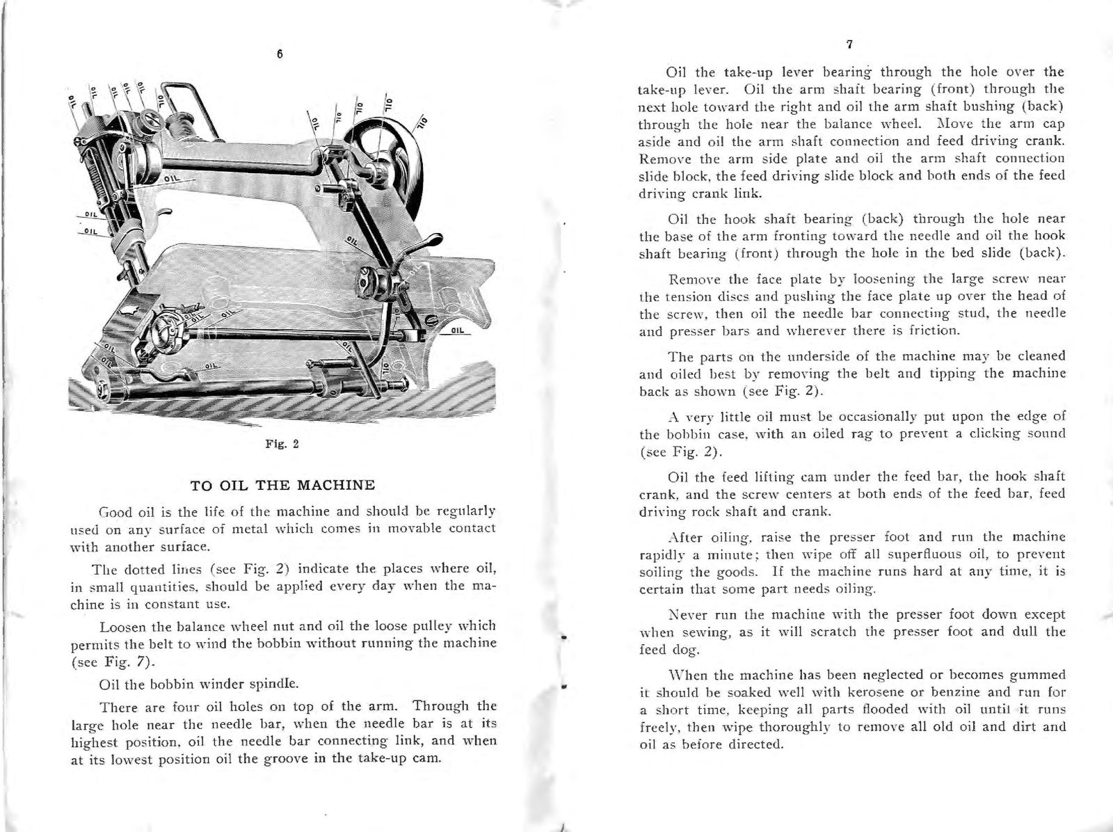 SINGER 11W6 11W8 Industrial Sewing Machine Instruction Manual - WIRE BOUND