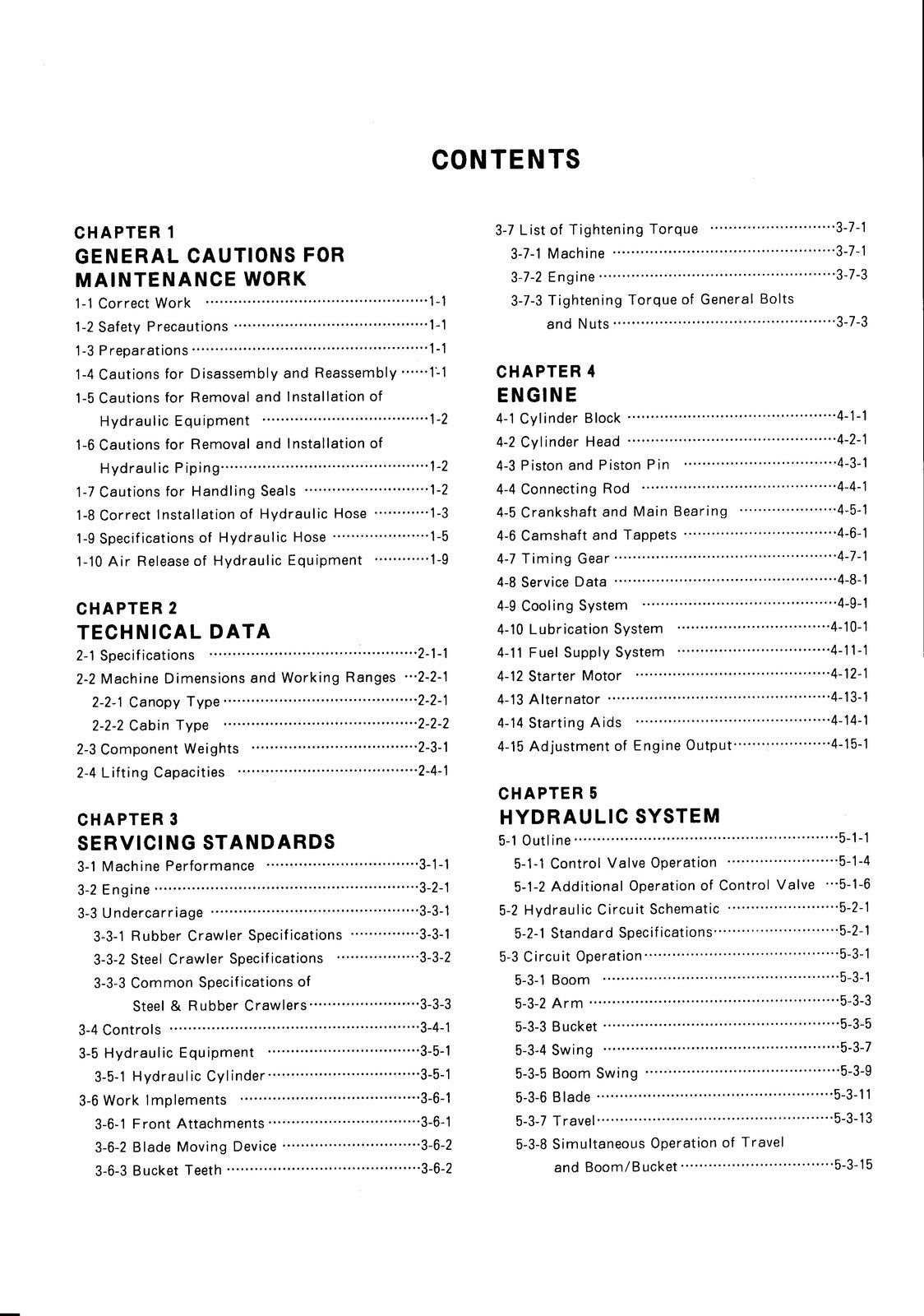 YANMAR ViO50-1 Excavator Service Manual - BOUND - COVERS - XL FOLDOUT PAGES