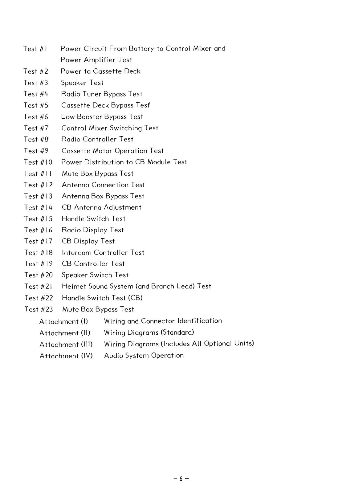 KAWASAKI Voyager Audio Systems Troubleshooting Manual 2 - WIRE BOUND - COVERS