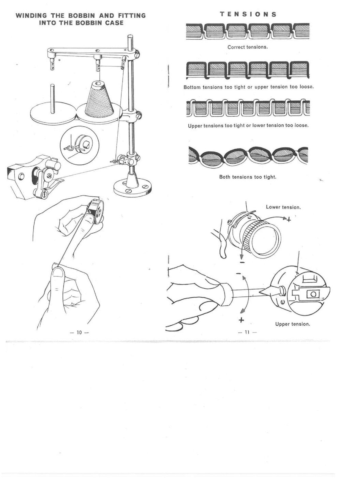 ALFA 206 Sewing Machine Instruction And Timing Manual - WIRE BOUND - COVERS