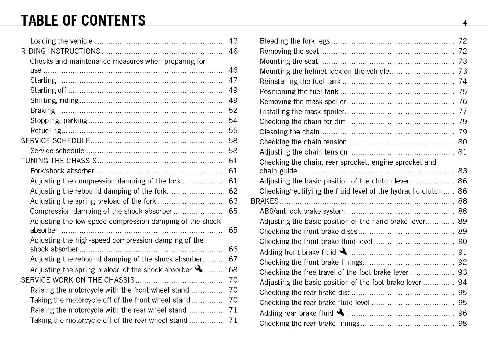KTM 990 Supermoto T Owners Manual 2011 - STEEL WIRE BOUND - PROTECTIVE COVERS