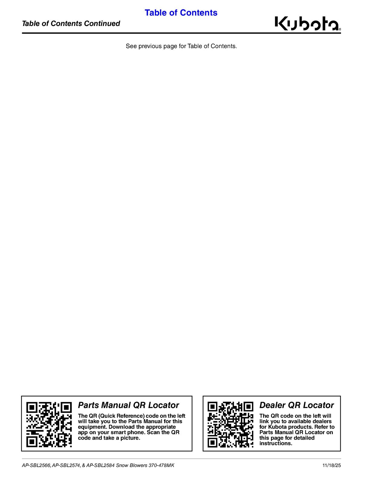 LAND PRIDE SBL25 Series Snow Blowers Operators Manual - WIRE BOUND - COVERS