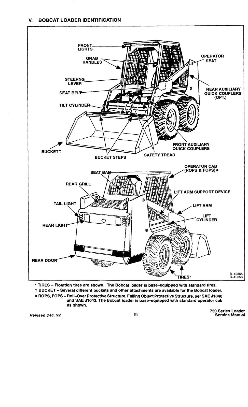BOBCAT 753 Service Manual - BOUND - COVERS - XL FOLDOUT PAGES