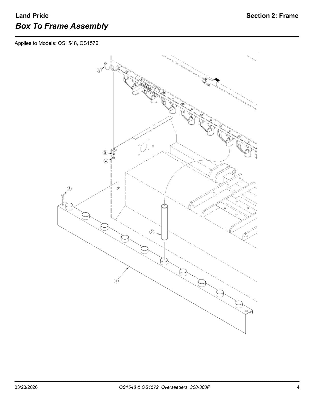 LAND PRIDE OS15 Series Overseeders Parts Manual 2026 - WIRE BOUND - TOUGH COVERS