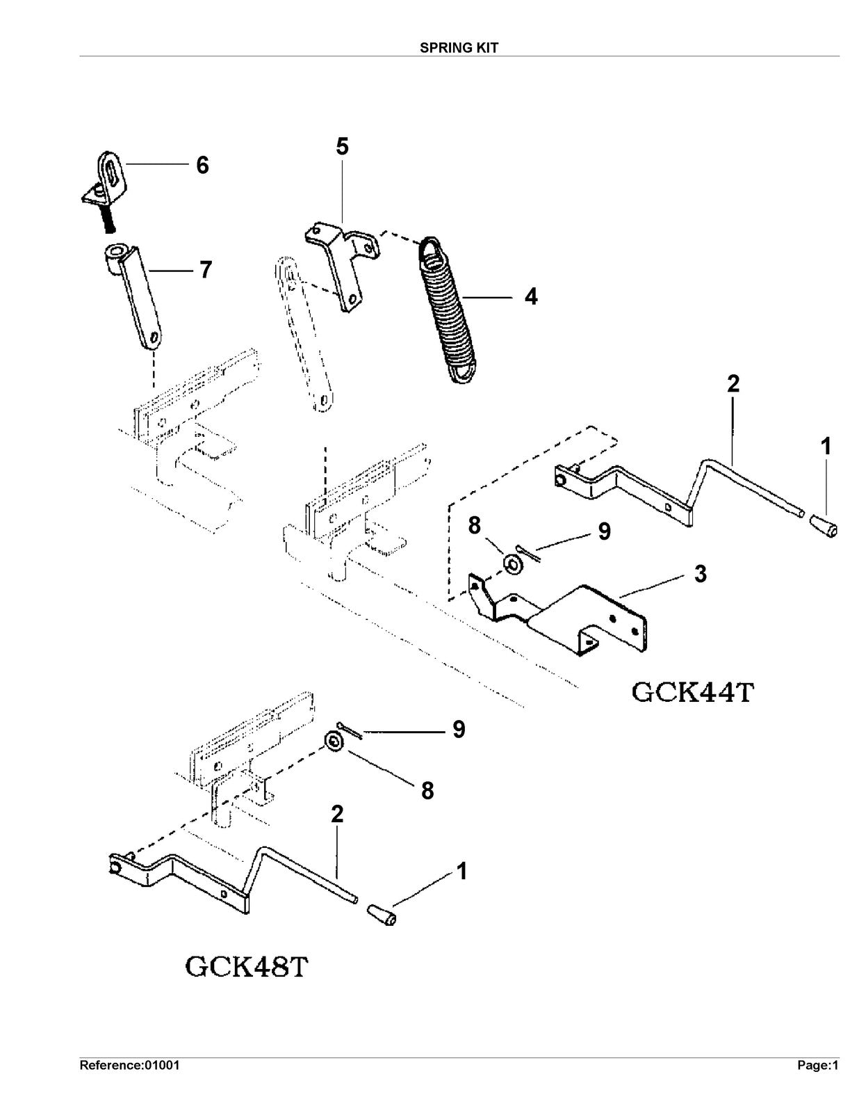 KUBOTA GCK48T Parts Manual - STEEL WIRE BOUND - PROTECTIVE COVERS