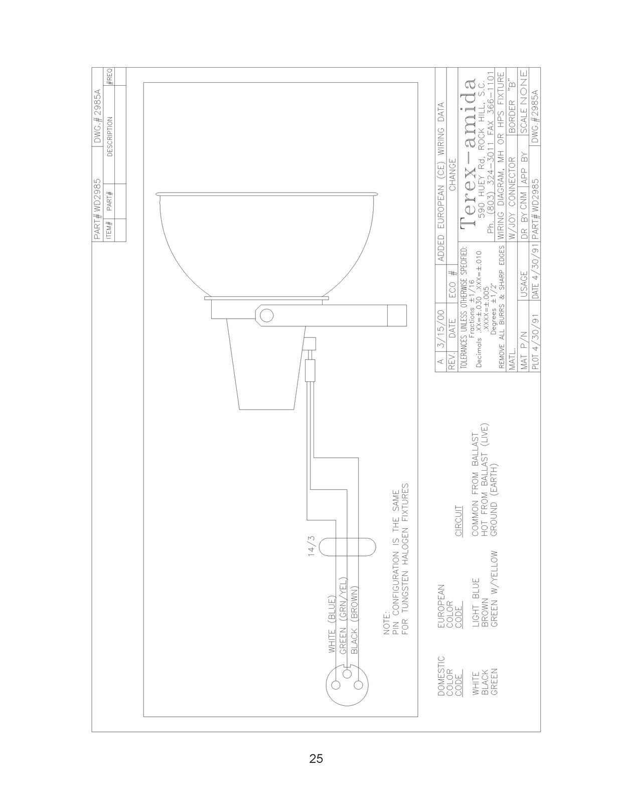 GENIE RL4000D1 Light Tower Service Parts Manual 2006 SN FOF-15979 Up - BOUND