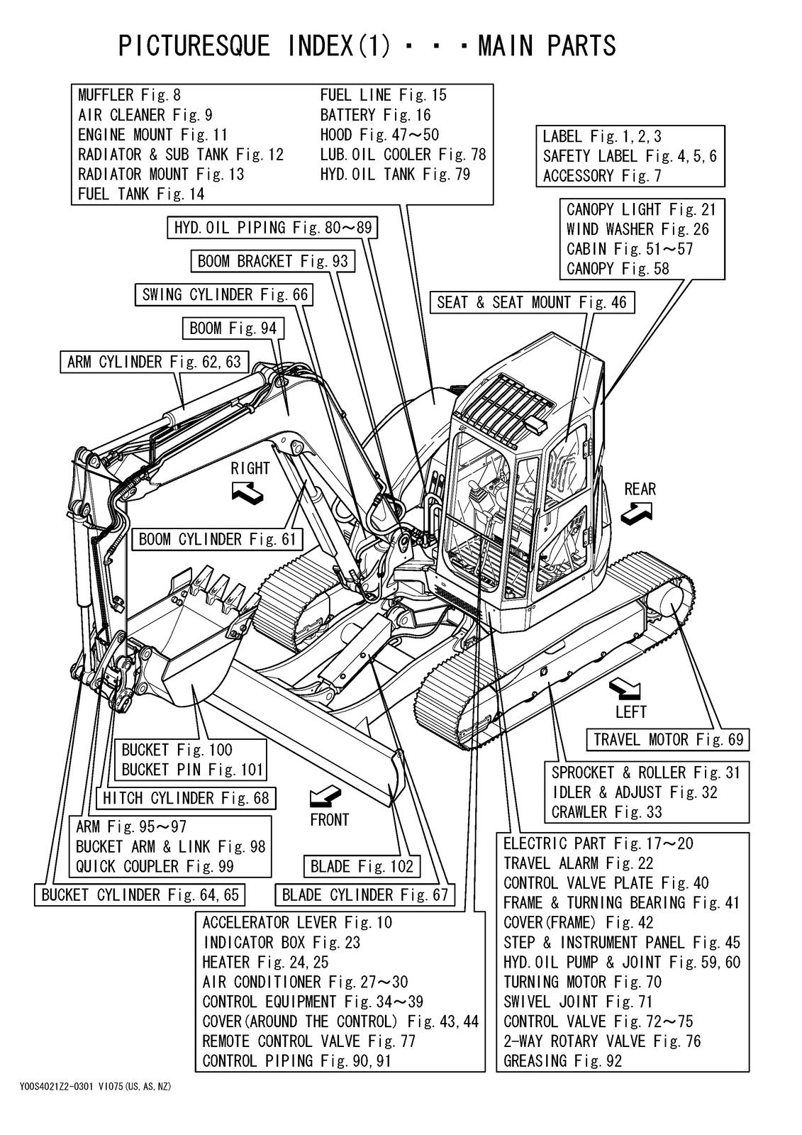 YANMAR ViO75 Excavator Parts Catalog Manual 2015 - WIRE BOUND - TOUGH COVERS