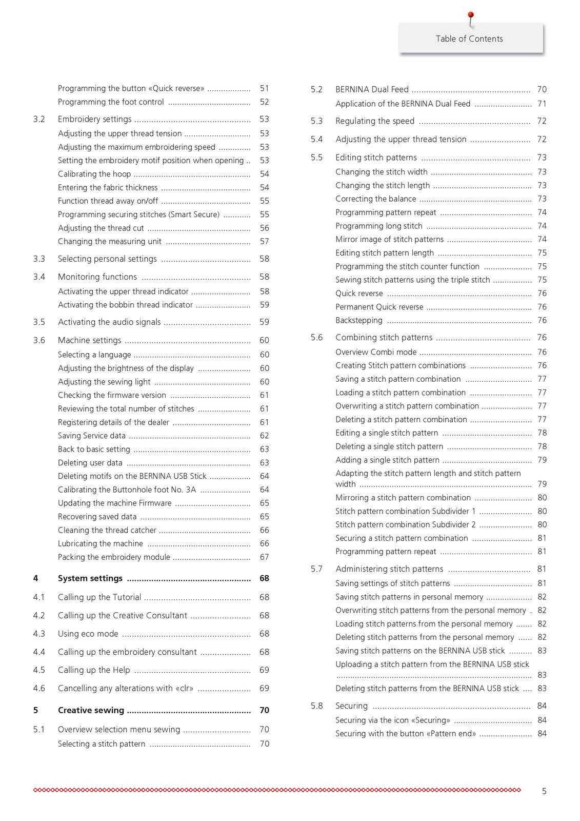 Bernina 590 Sewing Machine Instruction Manual - STEEL WIRE BOUND - TOUGH COVERS