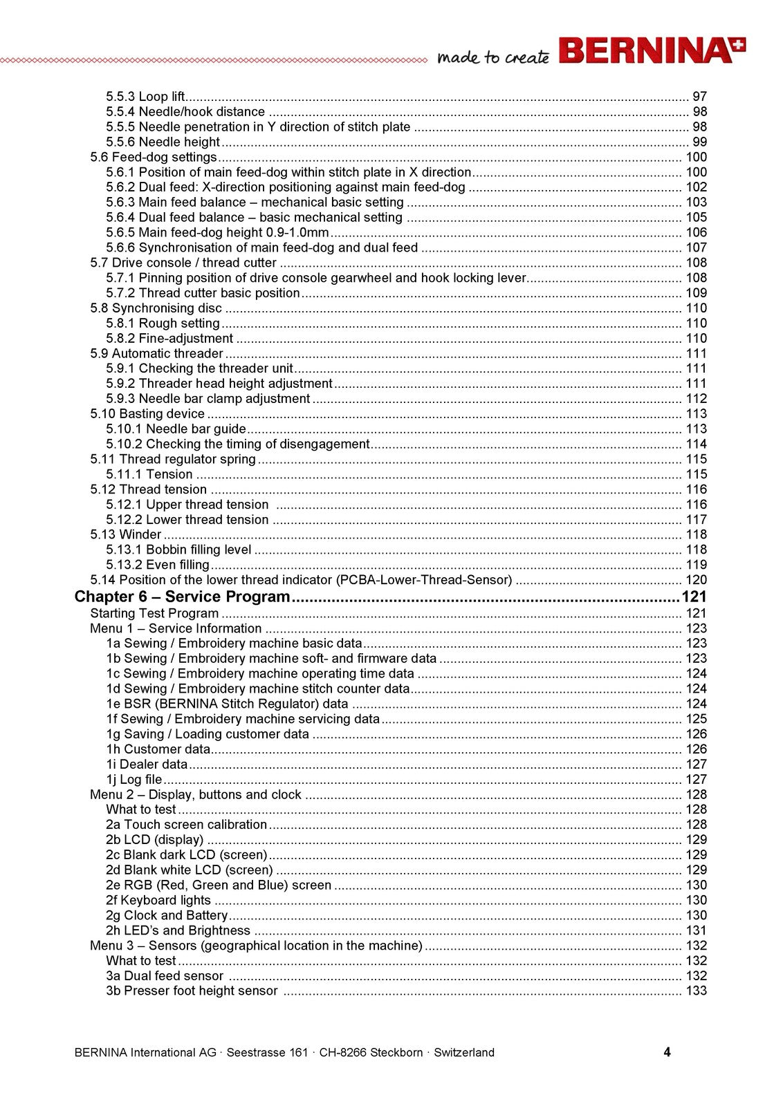 BERNINA 820 830 880 Sewing Machine Service And Maintenance Manual - WIRE BOUND