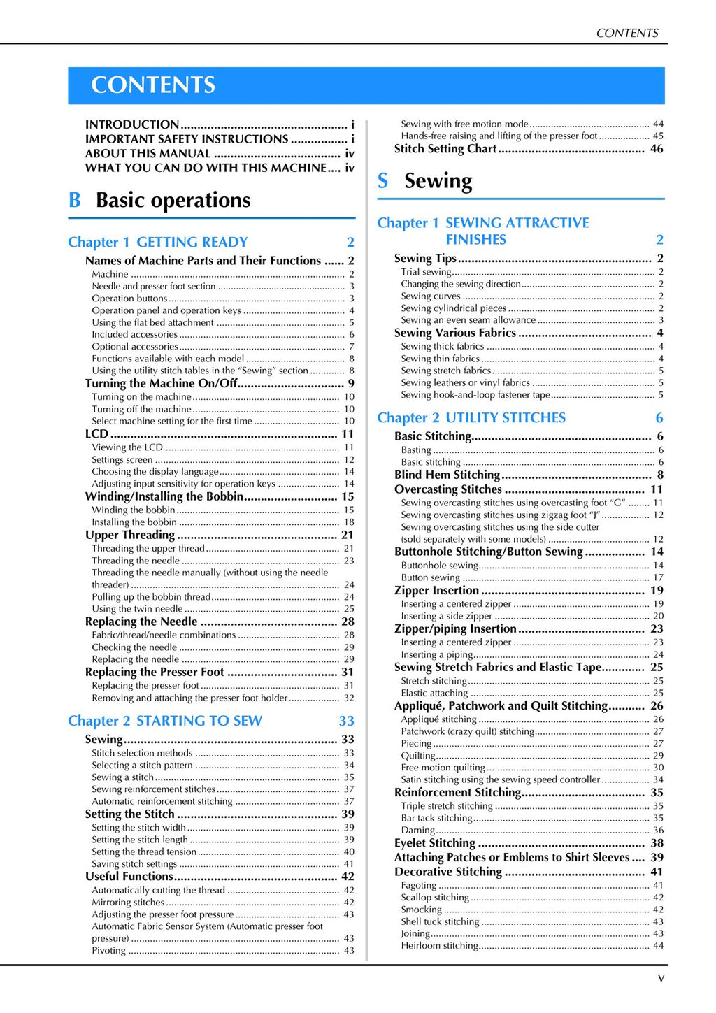 BROTHER Innov-is NQ1300 NQ1300PRW Instruction Manual - WIRE BOUND - TOUGH COVERS
