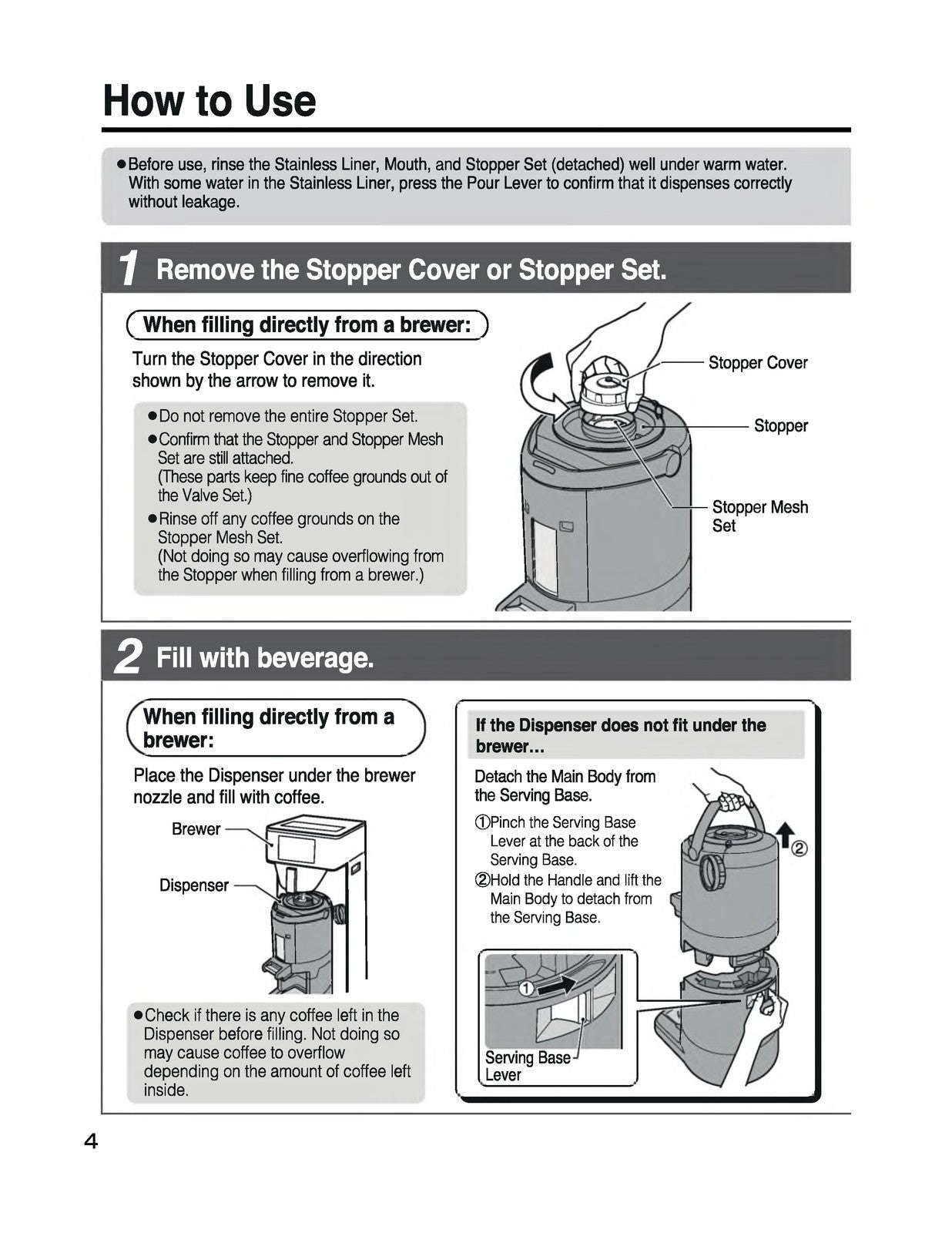 ZOJIRUSHI SY-BA60 60N Thermal Gravity Pot Operating Instructions Manual - BOUND