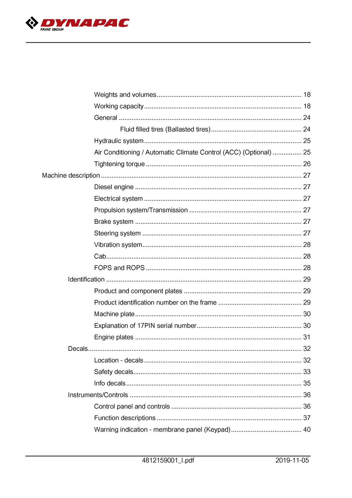 DYNAPAC CA2500 CA2800 CA3500 CA4000 Vibratory Roller Maintenance Manual - BOUND