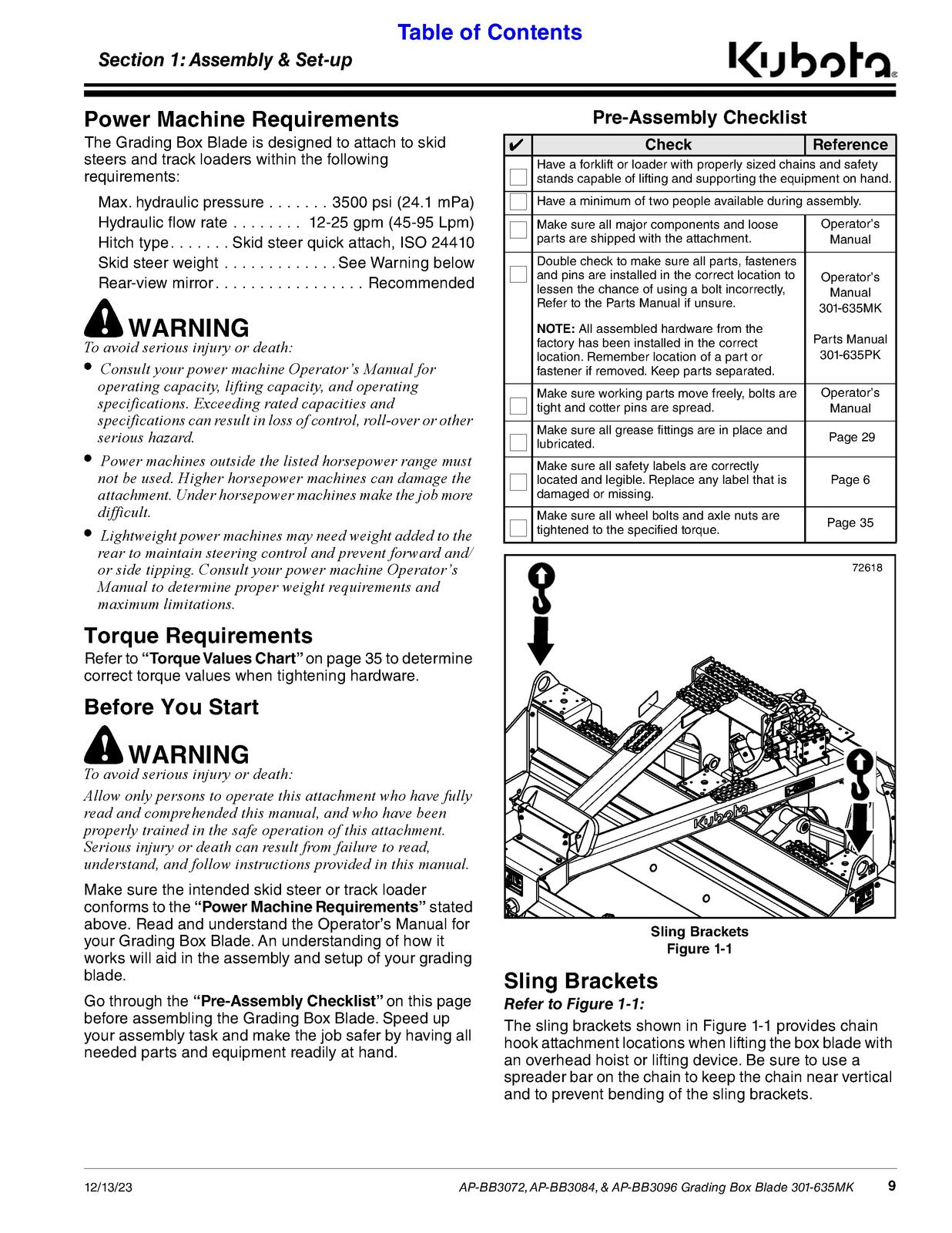 LAND PRIDE BB30 Series Box Blades Operators Manual - WIRE BOUND - TOUGH COVERS