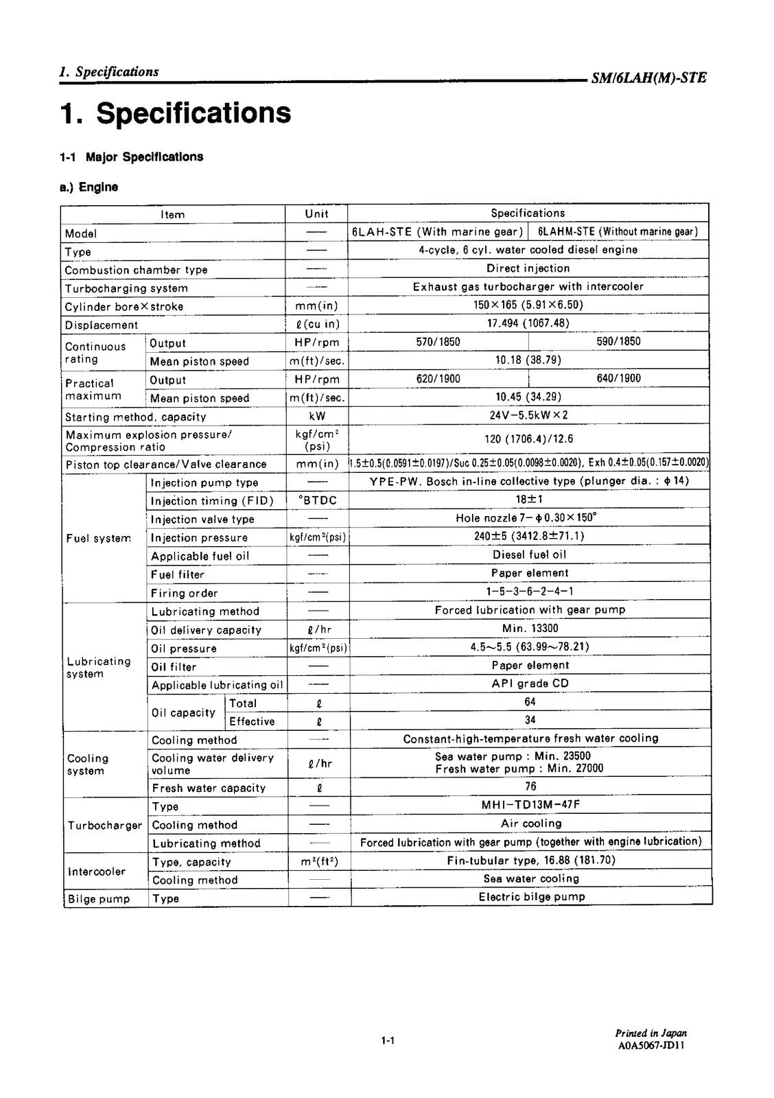 YANMAR 6LAHM-STE Diesel Engine Service Manual - BOUND - COVERS - XL FOLDOUTS