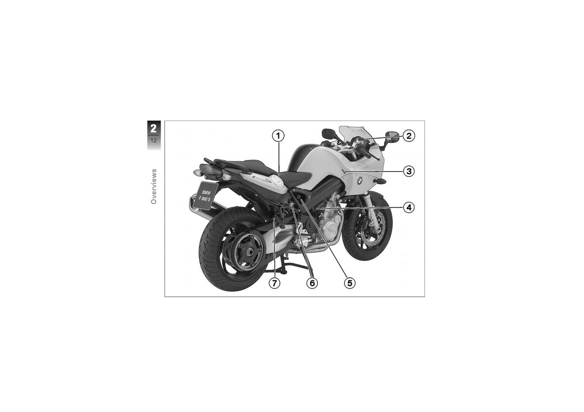 BMW F800S Motorcycle Owners Manual 2007 - STEEL WIRE BOUND - PROTECTIVE COVERS