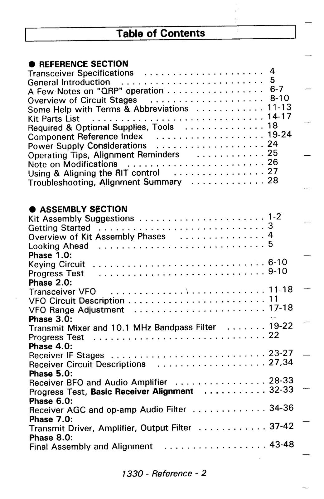 TEN TEC 1330 30 Meter CW Transceiver User Manual - BOUND - COVERS - XL FOLDOUTS