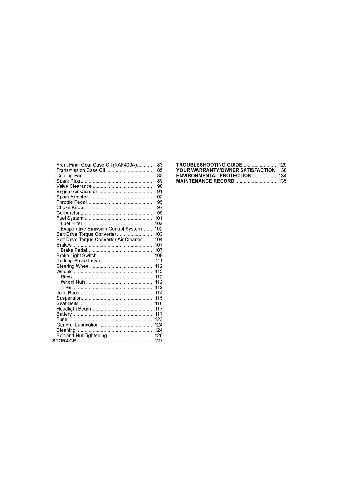 KAWASAKI Mule 600 Utility Vehicle Owners Manual 2015 - WIRE BOUND - TOUGH COVERS