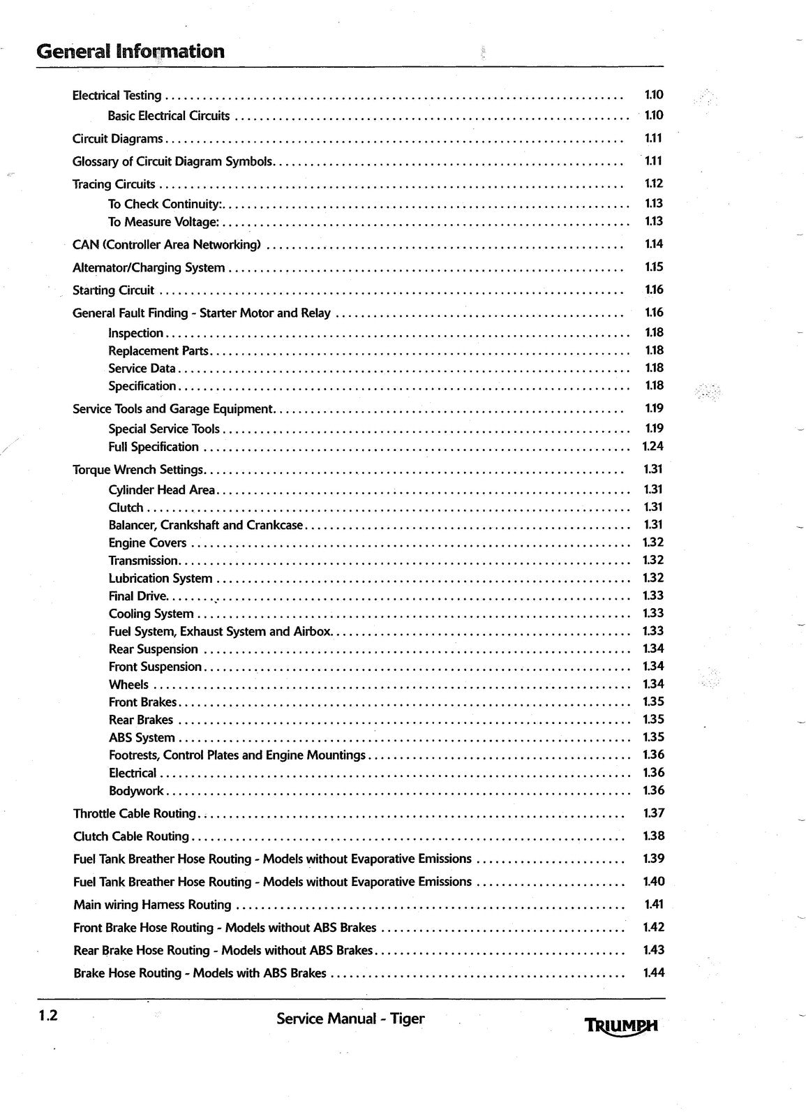 TRIUMPH Tiger 1050 Workshop Manual 2006 - STEEL WIRE BOUND - PROTECTIVE COVERS