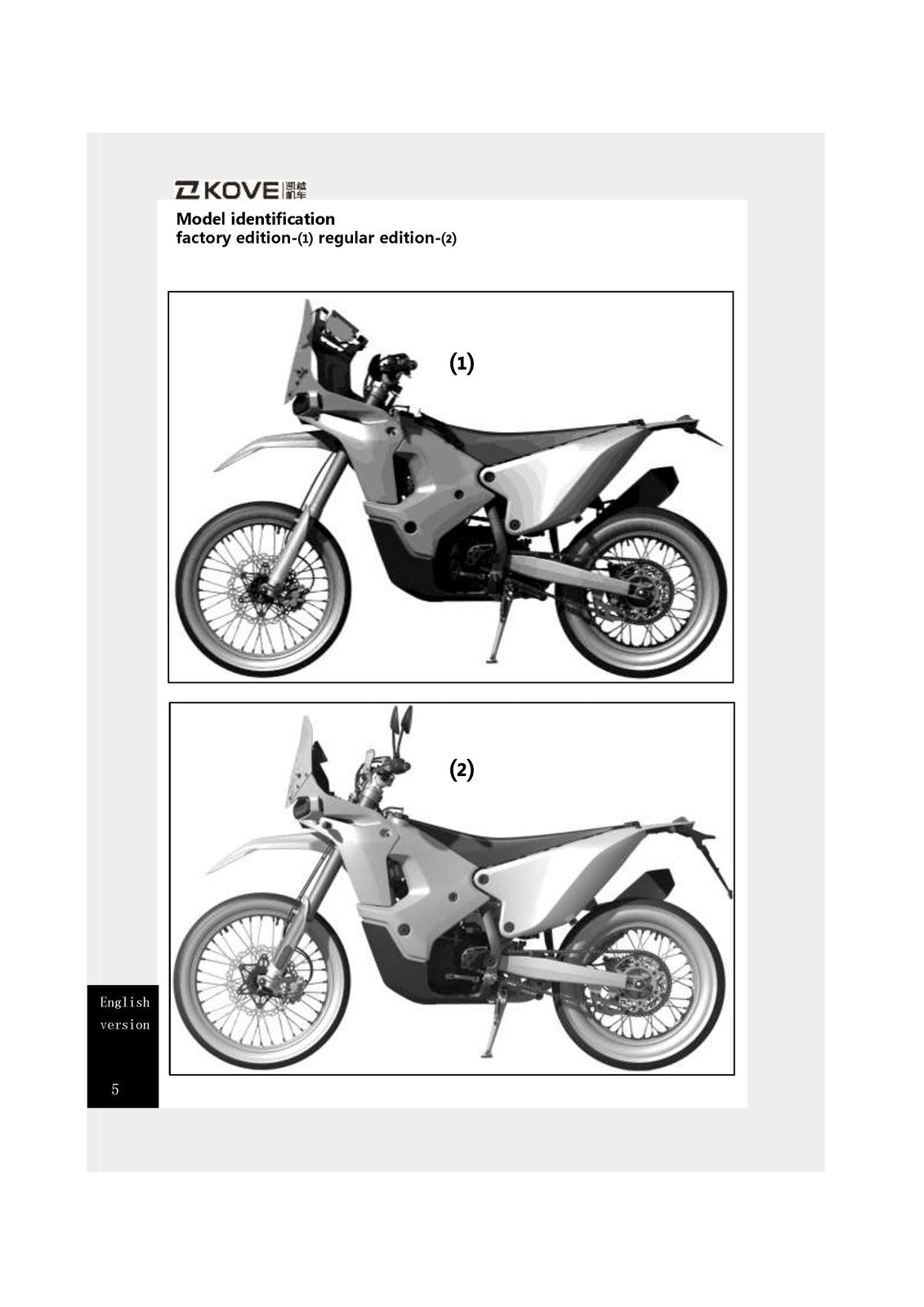 KOVE 450 Rally Motorcycle Workshop Manual 2023 - BOUND - COVERS - XL FOLDOUTS