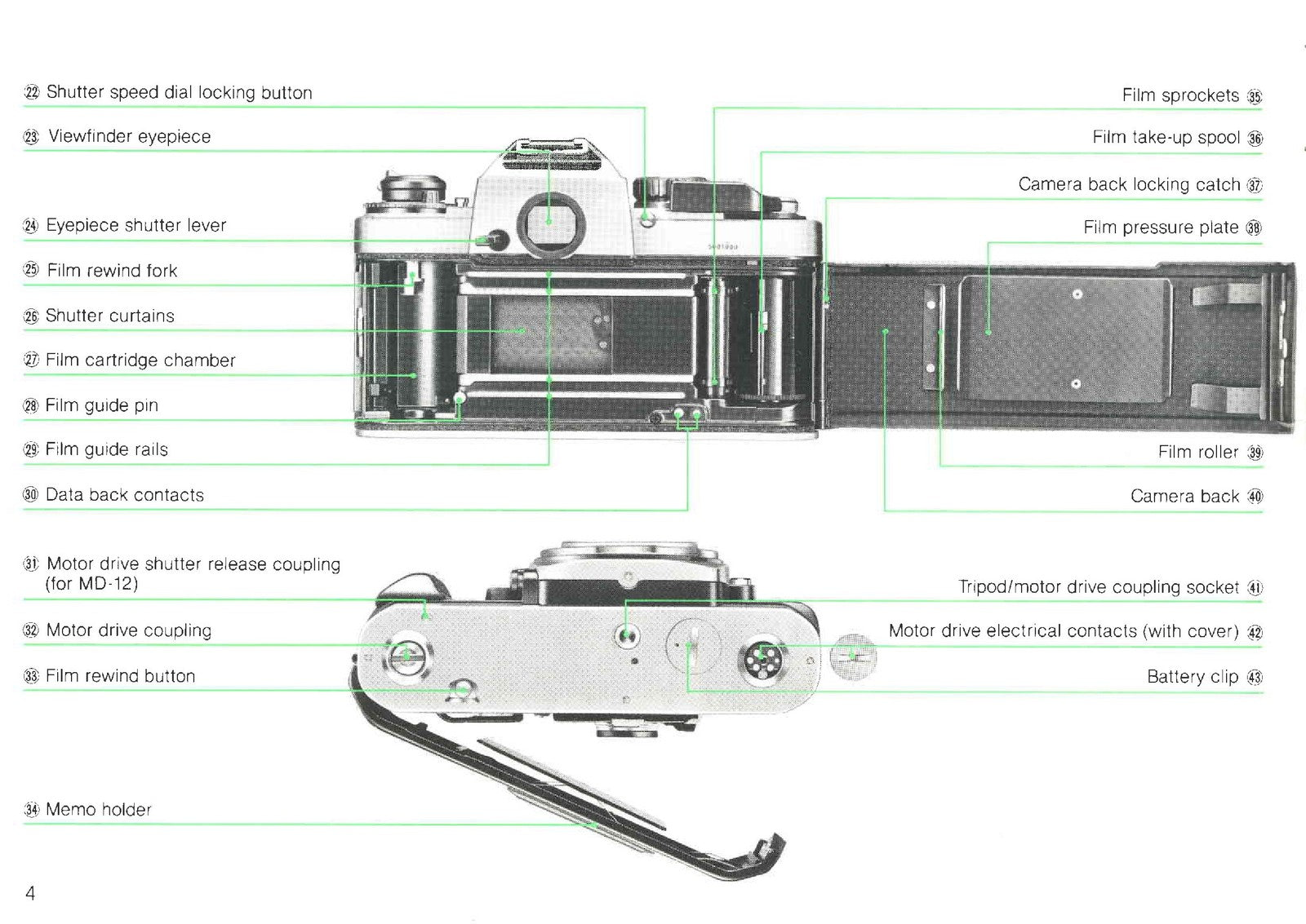 NIKON FA Camera Instuction Manual - BOUND - COVERS - XL FOLDOUT PAGES
