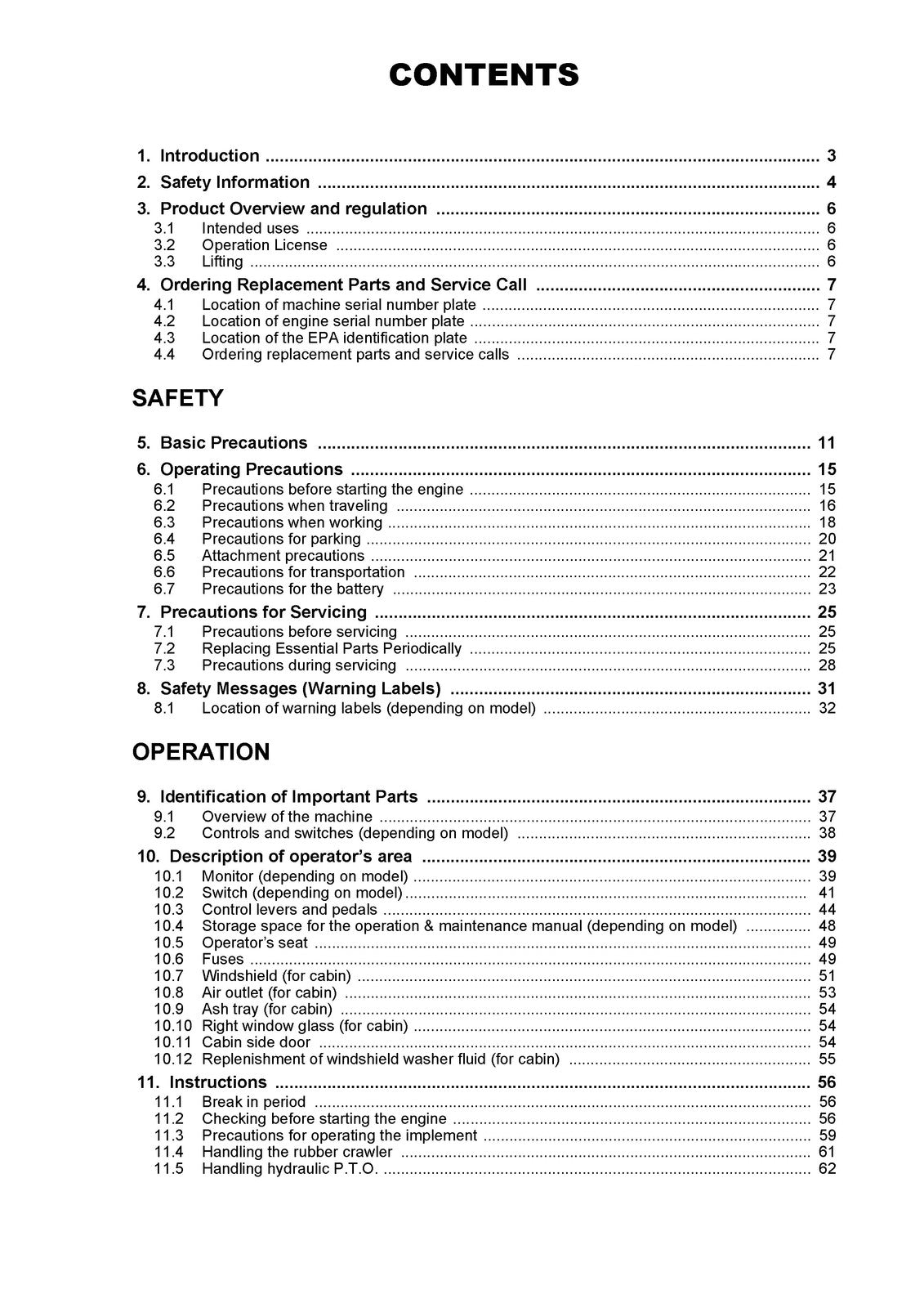 YANMAR ViO17  ViO57U Excavator Operation Maintenance Manual, FOLDOUTS